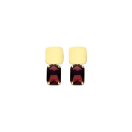 DOB153 oorbellen aubergine