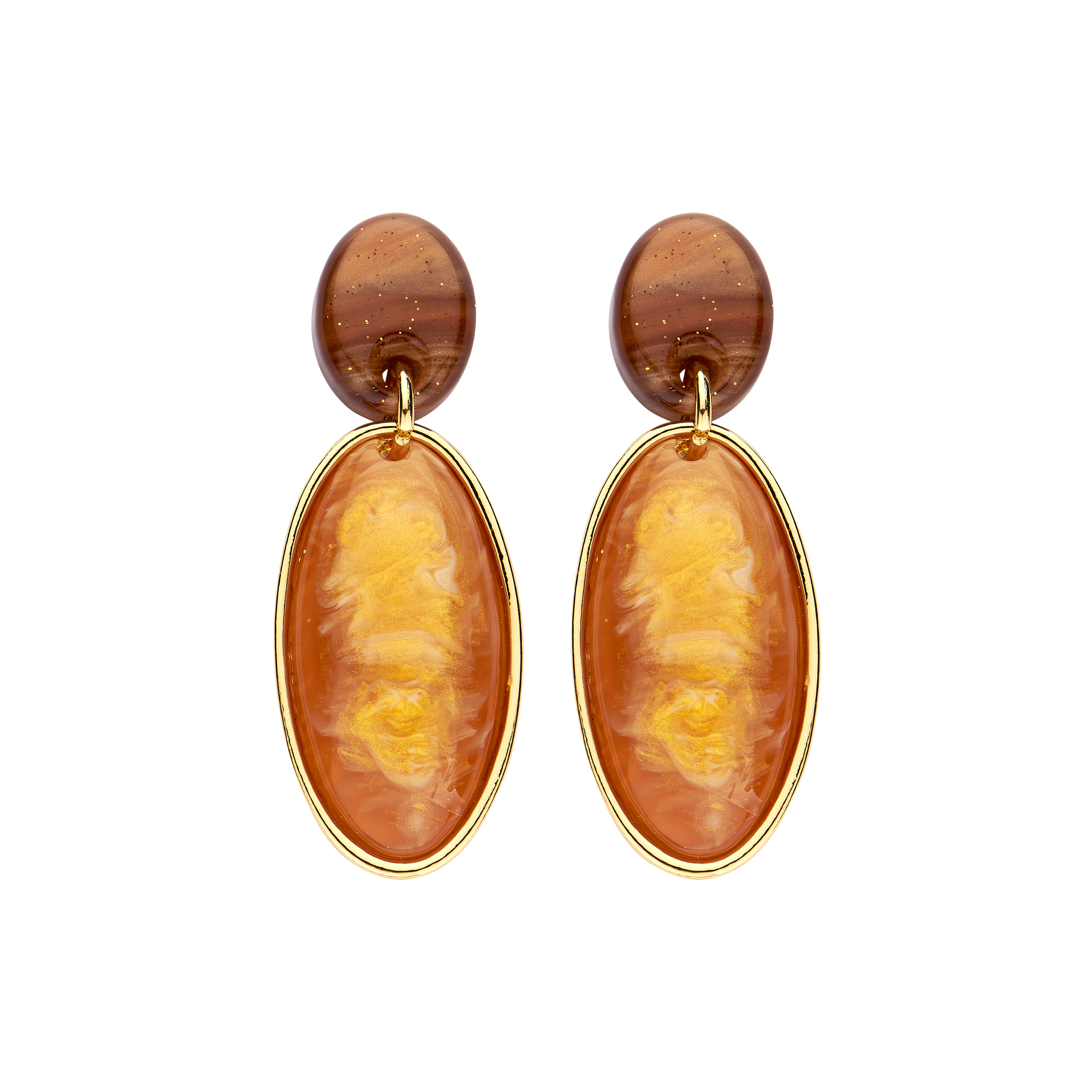 KARLA oorbellen cognac