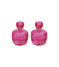 KOB23 oorbellen fushia