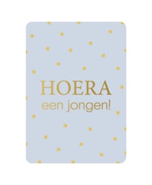 Wenskaart A6 - Hoera een jongen