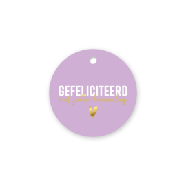 Cadeaulabel - Gefeliciteerd met jullie trouwdag