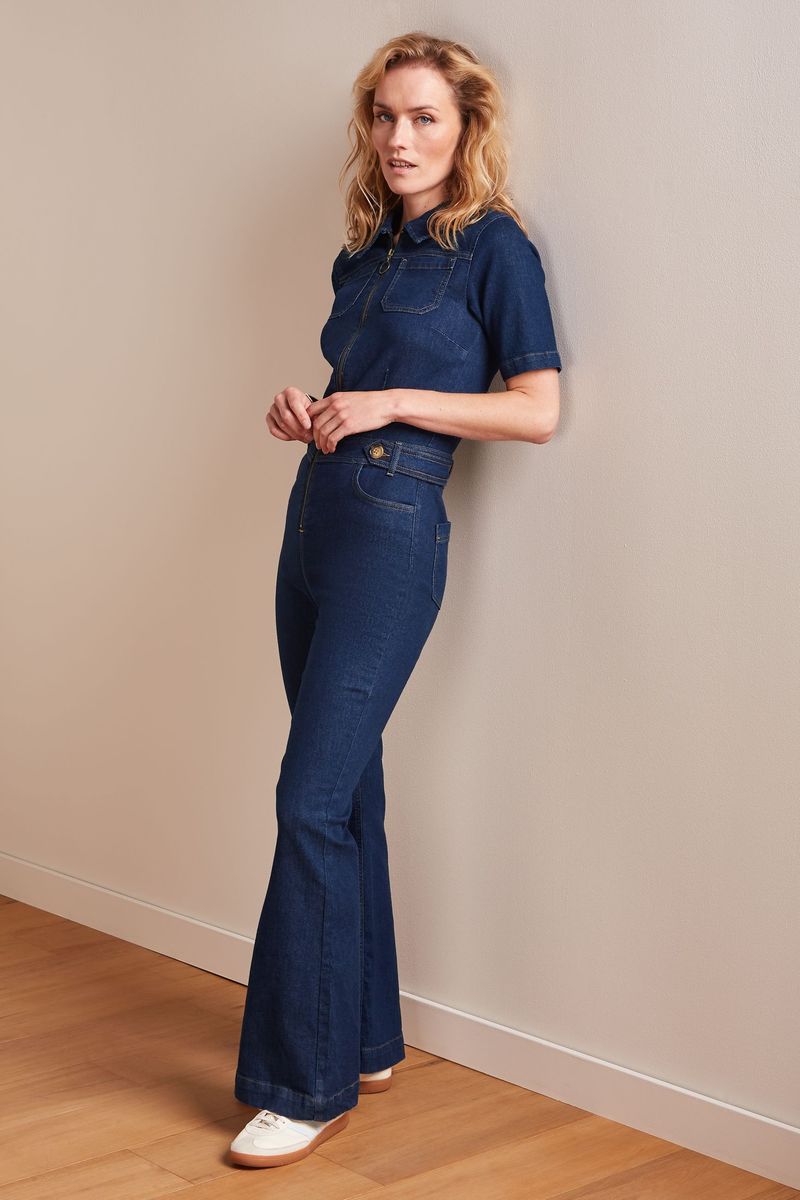 Flare Jumsuit Onyx Denim