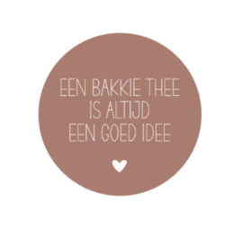 Onderzetter | EEN BAKKIE THEE | 5 stuks