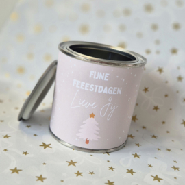 Blikje met wikkel | Fijne Feestdagen lieve jij | per 4