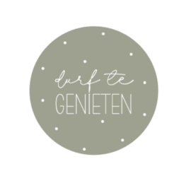 Onderzetter | DURF TE GENIETEN | 5 stuks