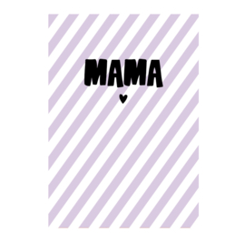 Kaart A6 | Mama - lines lila (per 5)