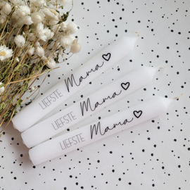 Tekstkaars | Liefste Mama (4 stuks)