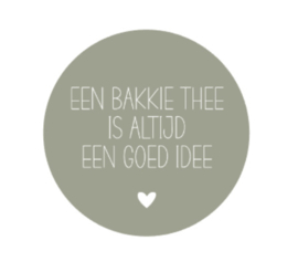 Onderzetter | EEN BAKKIE THEE | 5 stuks