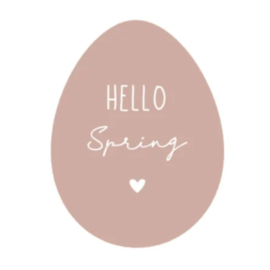 Paasei Hello Spring | diverse kleuren | per stuk