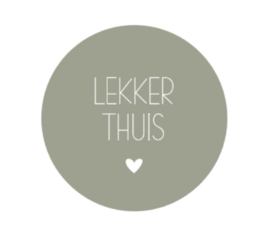 Onderzetter | LEKKER THUIS | 5 stuks