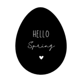 Paasei Hello Spring | diverse kleuren | per stuk