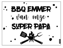 DIY stickervel | BBQ emmer 