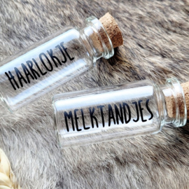 Bewaarbuisjes | melktandjes & haarlokje  zwart (per setje)