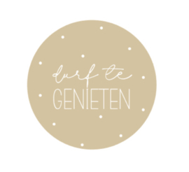 Onderzetter | DURF TE GENIETEN | 5 stuks