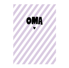Kaart A6 | Oma - lines lila (per 5)