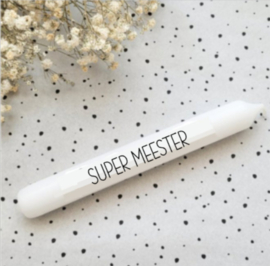 Tekstkaars | Super Meester (4 stuks)