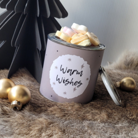 Blikje met wikkel | Warm Wishes | per 4