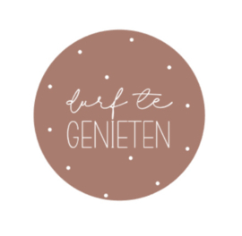 Onderzetter | DURF TE GENIETEN | 5 stuks