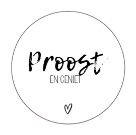 Onderzetter | Proost en geniet | 5 stuks