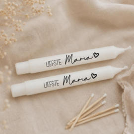 Tekstkaars | Liefste Mama (4 stuks)
