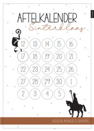 Aftelkalender | kleur | per 5 stuks