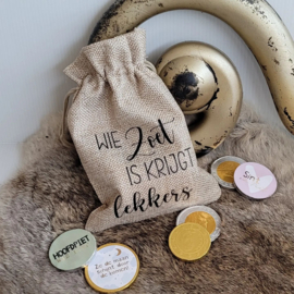 Sinterklaas | jutezak | wie zoet is krijgt lekkers