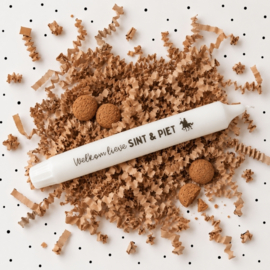 Tekstkaars | Welkom lieve Sint & Piet (4 stuks)