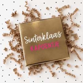 Tegel | Sinterklaas kapoentje | 13x13cm | goud