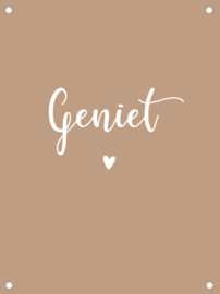 Tuinposter | geniet taupe/bruin 60x80xm