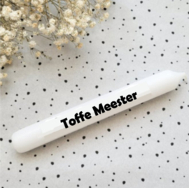 Tekstkaars | Toffe Meester (4 stuks)