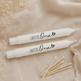 Tekstkaars | Liefste Oma (4 stuks)