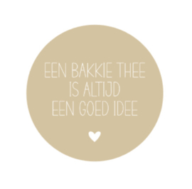 Onderzetter | EEN BAKKIE THEE | 5 stuks