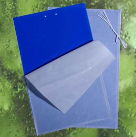 x 10 Vangplaat 10x20 blauw lijm (OP=OP)