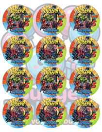 Gepersonaliseerde sticker - superhelden