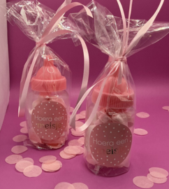 Geboorte fles - roze