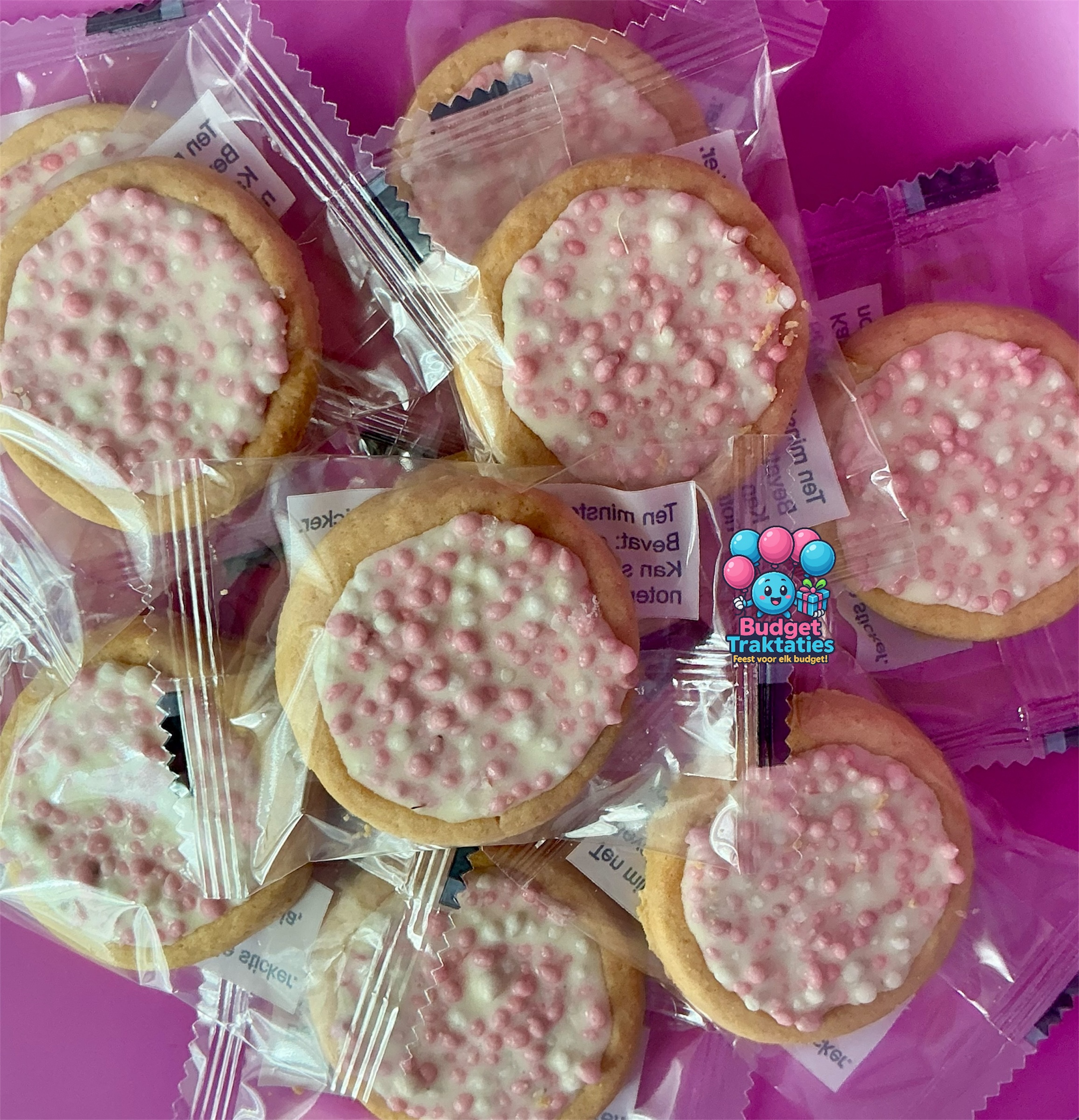 Geboorte koekje - Roze