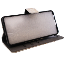 iPhone 16 Pro Max Book Case Print - Marmer Wit