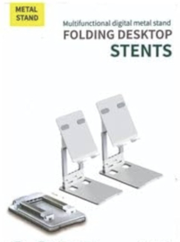 Folding desktop metal stand