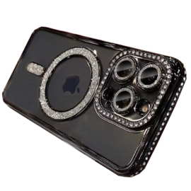 Magnetic Magsafe Diamond Glitter Case - iPhone 16 Pro Max - Zwart