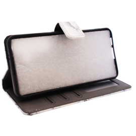 iPhone 11 Book Case Print - Marmer Wit
