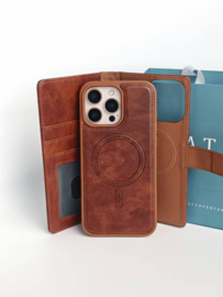 Uitneembare luxe book case 2in1 - Samsung S26 Ultra - Bruin