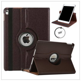 iPad 10.2 - 2019/2020/2021 - 360 DRAAIBAAR CASE - DONKER BRUIN