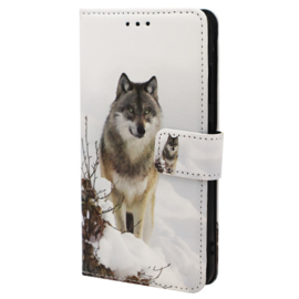 iPhone 11 Book Case Print - Wolf