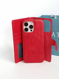 Uitneembare luxe book case 2in1 - Samsung S26 Ultra - Rood