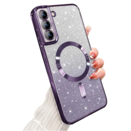 Magnetic Magsafe Glitter Case - Samsung A55 - Paars