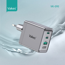 65W met 2 C type en 1 USB poort
