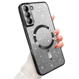 Magnetic Magsafe Glitter Case - Samsung A55 - Zwart