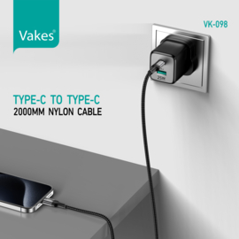 ANTI BREAK Kabel C naar C Type 2m