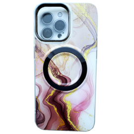 Magnetic Magsafe Print Case - iPhone 16 Plus - Roze
