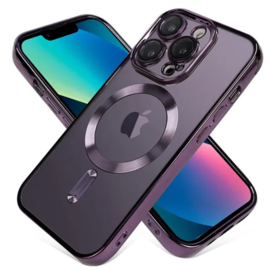 Magnetic Magsafe Lens Protection Case - iPhone 14 - Paars